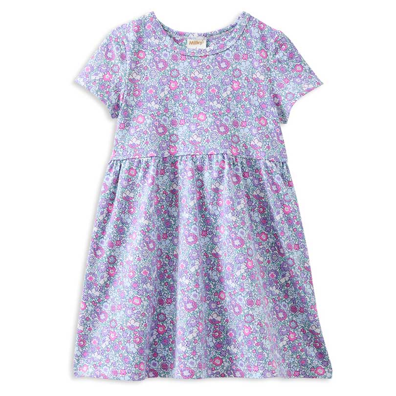 Milky Pretty Posy Dress 2-7Y